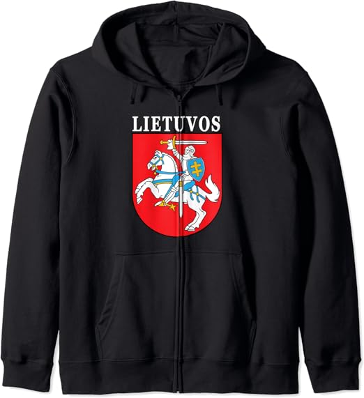 Lietuvos Coat of Arms National Lithuanian Design Zip Hoodie Amazon.co